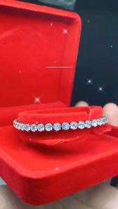 Gelang Elegan TINO TINO Full Permata Zirkonia Square Silver 18cm