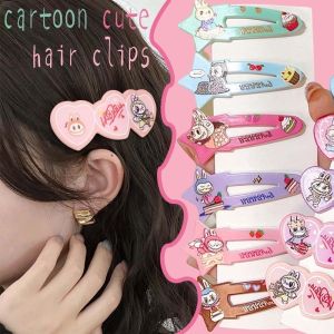 6ชิ้น Labubu กิ๊ฟติดผมคลิป BB หลากสีคลิปหนีบผมด้านข้างเครื่องประดับผมสายโทรศัพท์ยางรัดผมสาวยอดนิยม