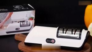 Electric Knife Sharpener Professional Fully Automatic Handheld Knife Sharpener Kitchen 4 Gears 3-Stage Quickly Sharpening Tools