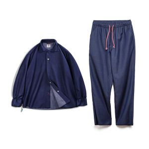 MADEN | Áo Sơ Mi Denim Rayon Phong Cách Retro Mỏng Cho Mùa Thu