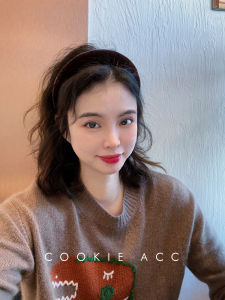 Velvet Sponge Hairband Womens Hong Kong Style Fashionable New 2025 Pressed Hair Headband Jewelry Accessory Korean Style