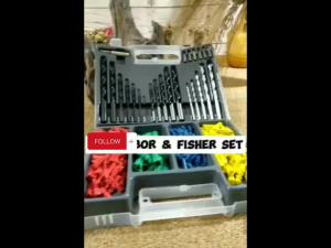 MATA BOR SET 300PCS BOR BESI KAYU TEMBOK FISHER SET FISCHER SET 300 PCS PERKAKAS BOR DIY SET EKONOMIS