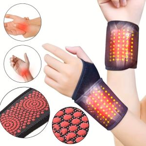 Self-Heating Wrist Band Magnetic Therapy Support Brace Wrap Heated Hand Warmer Compression Pain Relief Wristband Sanitizer Belt