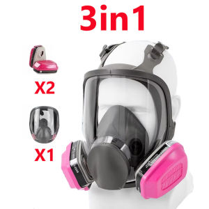 Reusable Anti-fog Gas Mask with 60926 Activated Carbon Filters Against Dust Organic Vapor Ideal for Painting