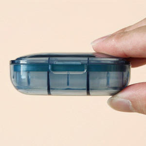 Portable Mini Medicine Pills Box 3 Compartment Drug Storage Box Pills Dispenser Pill Organizer Transparent Small Container