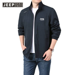 Jeep Spirit 1941 estd 2023 mùa xuân Áo Khoác Nam Cổ mùa xuân và mùa thu giản dị dễ phối