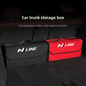 Car Trunk Storage Box Felt Cloth Organizer Bag Toolcase Auto Accessorie For Hyundai NLINE I30 I20 I10 Venue Veloster Tucson IX35