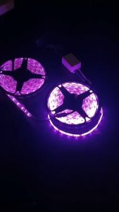 LED RGB-5050 ความยาว 5 ม. แรงดันไฟ 12VDC แถบไฟเปลี่ยนสี และหรี่แสงได้ พร้อมรีโมทคอนโทรล สำหรับติดที่แขนไม้กั้นรถยนต์เปลี่ยนสีเขียว-แดงได้