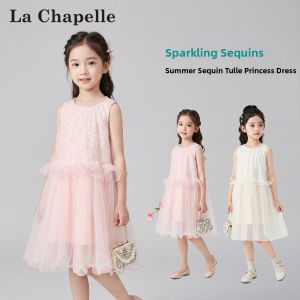 puella kids | Summer New No Sleeve Sequined Party Girls Dress