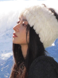 Warm Wide Edge Plush Rabbit Fur Hairband Postpartum Cap Travel Style for Outdoor Use in Sichuan And Tibet by Meile Fiber