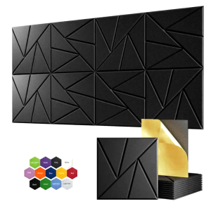 Self-adhesive Sound Proof Wall Panel Foam Noise Reduction Acoustic Foam Panels Wall Decoration DIY Trilateral