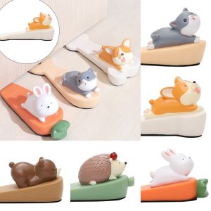 Cute Cartoon Animal Door Stopper Carmen Anti-Collision Anti-Wind Decorative Doorstops Holder Heavy Duty Wall Protector