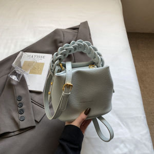 Fashionable Bucket Bag Womens Single Shoulder Crossbody Bag 2025 New Style Casual Versatile Handbag Soft PU Leather