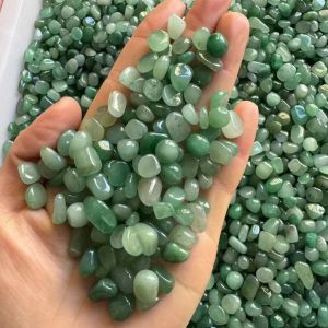 หินแร่หยกธรรมชาติบำบัดแร่แร่ควอตซ์สีเขียวสำหรับตกแต่งบ้านด้วยหินธรรมชาติ100กรัม/ถุง