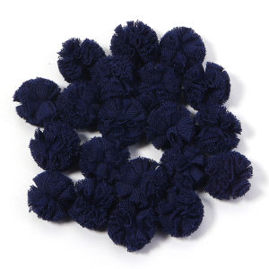 30pcs/lot 2.5mm Polyester Stretch Lace Tulle Flower Balls For DIY Hair Accessories Gifts Clothes Decoration Accessories