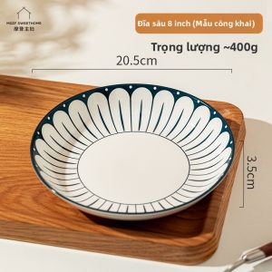 MODERN SWEETHOME | Đĩa Ăn Nhật Bản Thẩm Mỹ Màu Underglaze