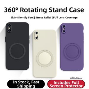 imobile | Anti-Drop Stand Protective Case for Apple iPhone Liquid Silicone