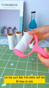 Cây Lăn Bụi Làm Sạch Quần Áo Ga Giường Sofa Lông Thú Cưng Tặng Kèm 2 Lõi Thay Thế Thông Minh Tiện Dụng