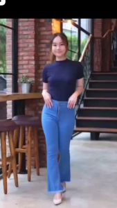 HW Cutbray Jeans - Celana Cutbray strecht Wanita - Celana Cutbray Panjang - Cutbray jeans rawis kekinian- Highwaist Cutbray