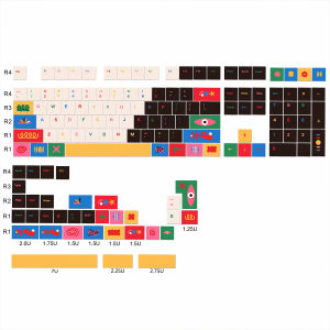 142 Keys GMK Colorful Keycaps Dye Sublimation Cherry Profile Custom PBT Keycaps for MX Mechanical Keyboard Alice Wooting