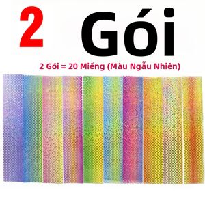 2 Gói DIY Holographic Vảy Cá Phim Trong Suốt Dụ Da Chuyển Giấy Cho Mồi Câu Cá Jigs Mồi - 20.5Cm X 4Cm