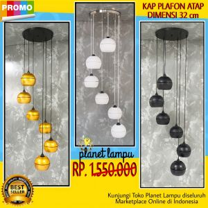 LAMPU GANTUNG HIAS VOID TANGGA 6 IN 1 RUANG TAMU MINIMALIS CAFE PLAFON RUANGAN VINTAGE MODERN MURAH