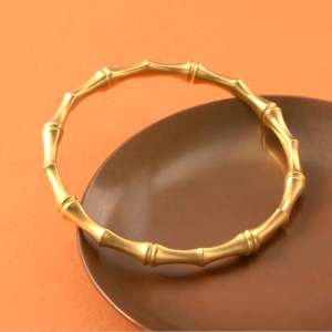 Chow Sang Sang 周生生 999.9 24K Pure Gold Cultural Blessings Bamboo Bangle for Women (07 Wrist size 14.5-15.5cm) 92241K Price-by-Weight 21.33g Gold