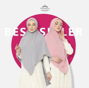 Khimar Clara Size L Bahan Rayon Crinkle Valensha Queen Hijab Syari Jumbo Terbaru 2021