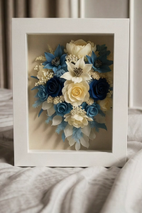 A4 Glass Shadow Box Frame Wooden Display Flower Frame 3D DIY Frame For Dried Flowers Preservation Wedding Essential Keepsake Wedding Bouquet Frame Box