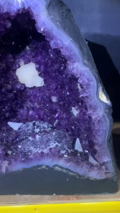 Majestic Arrival | Natural Amethyst Geode|天然巴西紫晶洞 T3.29🌟 ✨重达67.25公斤!深紫饱满晶体,中央白色共生矿体如月光般纯净