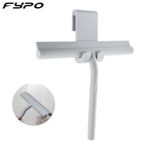 Fypo Shower Squeegee Window Glass Wiper Silicone Scraper Cleaner Brush Long Handle Bathroom Mirror Wiper Scraper Cleaning Accessories