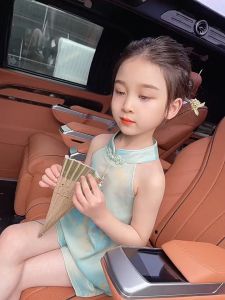 Summer Kid Chinese Traditional Wear Baby QiPao Dress Girl Qi Pao Dress CNY Kid Chinese Style Cheongsam CNY Dress女童旗袍中国风