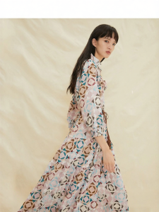 Vero Moda | Đầm In Họa Tiết Boho Cổ Peter Pan Tay 3/4