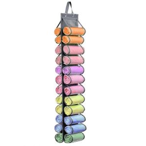 Double-sided Hanging Storage Bag Equipped with 24 Transparent Pockets for Versatile Use B24