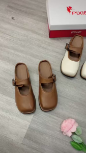 Sục nữ mũi vuông da mềm êm chân Dép sục nữ thời trang phong cách Hàn Quốc Giày đạp gót nữ DU04