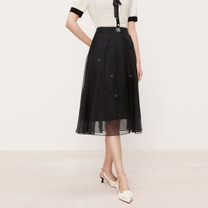 Koradior | High Waist Slim A-Line Skirt