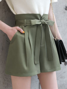 Summer Thin Loose High Waist Wide Leg Short Pants Womens Floral Print Chiffon Casual A-Line New Arrival 2025 Stylish Korean Style