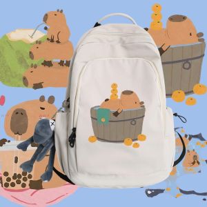 กระเป๋าเป้สะพายหลังผ้าไนลอนความจุขนาดใหญ่สำหรับเด็กและเยาวชน กระเป๋าใส่หนังสือแบบลำลองสำหรับทั้งชายและหญิง กระเป๋าสะพายไหล่สองข้าง ปิดด้วยซิป