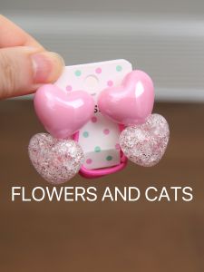 Cute Polka Dot Heart Shaped Hair Accessories for Girls Cream Color Bow Headbands Children Elegant Hair Ties Korean Style