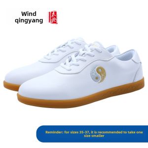 Authentic Feng Qing Yang Tai Chi Shoes Genuine Cowhide Soft Sole Martial Arts Training Sports Shoes for Men And Women