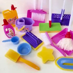 Kid Pretend Play Mini Housekeeping Tools Kitchen Home Cleaning Broom Brush Toy Baby Boys and Girls Toys