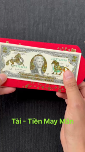 COMBO 10 Tờ Tiền 2 Đô Con Ngựa Mạ Vàng 3D Kèm Bao Lì Xì 2Usd Sưu Tầm Lưu Niệm Lì Xì Tết (FREESHIP)