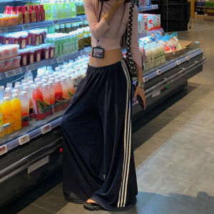 Quần Thể Thao Nữ Phong Cách Mỹ Cổ Điển Mùa Hè Rộng Rãi Quần Dài Đến Sàn Quần Ống Rộng Thoải Mái Quần Dài Thường Ngày