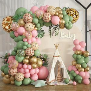 127PCS Green Jungle Wild Theme Balloon Garland Arch Kit Theme Birthday Party Holiday Party Theme Party Decoration Supplies