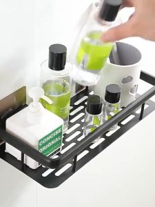 BEAUTYMASS Space Aluminum Bathroom Shelf Organizer Rack Bathroom Accesories Organizer Toilet Corner Shelf Rack Bathroom Storage Rack