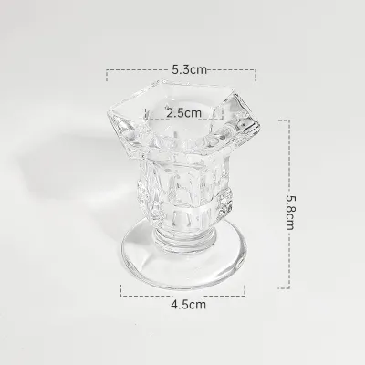 Simple round Glass Candle Holder Square Fragrance Tray Home Decor Photography Props Candle Pad Base for Room Decoration