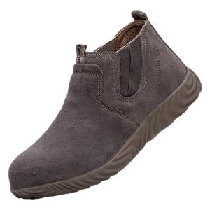 DINGGU | Safety Work Shoes with Steel Toe Anti-Smash Penetration Proof High Top Plate Breathable Wear-Resistant