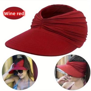Womens Sun Hat Sun UV Protection Large Brim Face Blocking Cap Outdoor Fashion Beach Leopard Print Swimming Empty Top Sports Hat