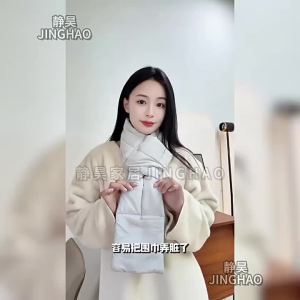 Cold Resistant Down Filled Scarf Portable Warm Color Neck Protective for Men Women Outdoor Autumn Winter Cold Prevention