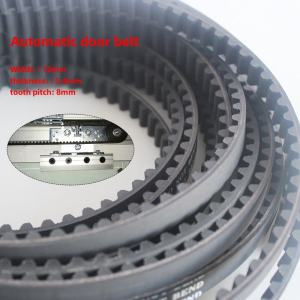 Black Rubber S8M Opening Sync Belt for Automatic Glass Doors Electric Sliding Door Transmission Pulley Accessories